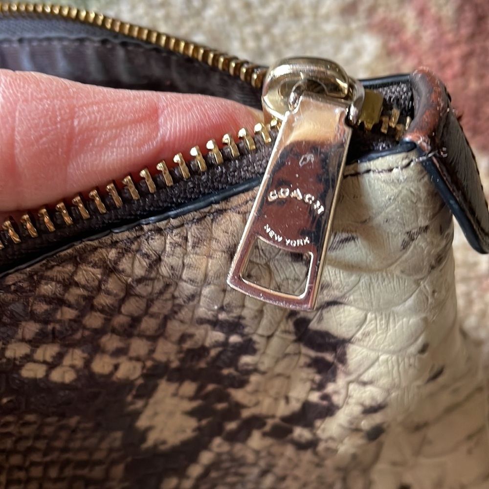 Coach Ava Python Leather Tote - Picture 5 of 9